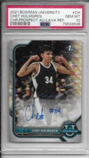 2021 Bowman Chrome CHET HOLMGREN RC LAVA Refractor AUTOGRAPH AUTO 77/199 PSA 10