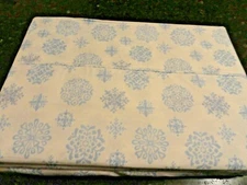 new FUN HOLIDAY Winter BLUE SNOWFLAKES~3 pc TWIN Microfiber Sheet Christmas Look