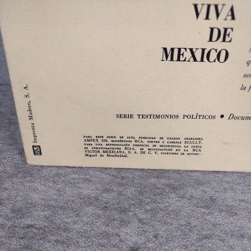 Voz Viva: Testimonios Políticos General Lazaro Cardenas Vinyl/Booklet 1988 TP-2 - Picture 7 of 15
