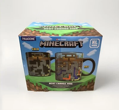 NEW Paladone Mojang MINECRAFT Hot/Cold Color Changing XL Ceramic Coffee Mug