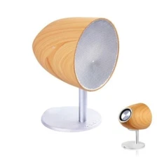 2 Channel Wireless Bluetooth Wood Speaker with Touch Surface