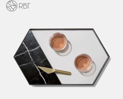 Brand New Beautiful Marble RBT Wine Serving Tray Cut Cheese Board