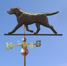 Black Labrador Retriever Hand Carved Hand Painted Basswood Dog Weathervane