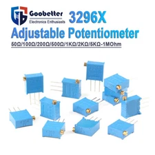 3296X Trim Pot Trimmer Potentiometer 50Ohm To 1MOhm Multi Turn Potentiometers