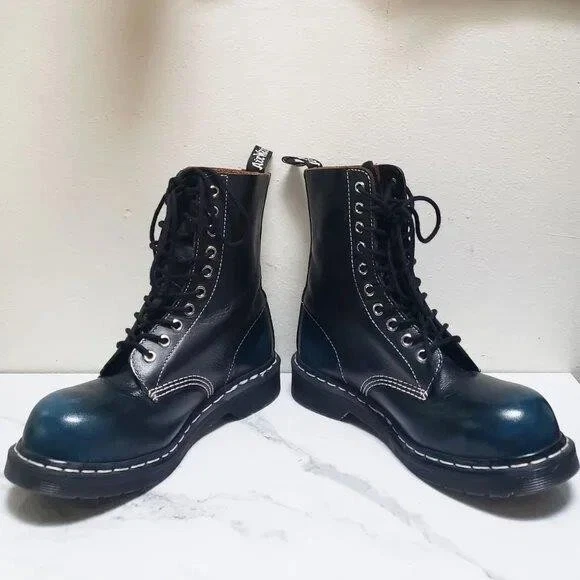 Dr. Martens 1919 Blue Rogue Steel Toe 10 Eye Boots