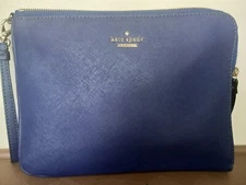 Kate Spade Charge It Purple Leather Clutch Purse