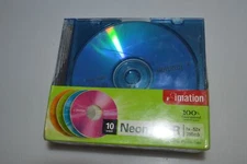 ^^ IMATION NEON CD-R 10 DISCS CD-R 52X - NEW (ADJ3)
