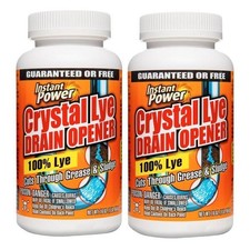 Paquete de 2 abridores de drenaje de cristal instantáneos 16 oz cortes a través de zuecos y grasa de jabón