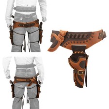 Leather Gun Belt Holster and Leather Revolvers Combo Fit .45-70/.40/.44 Colt
