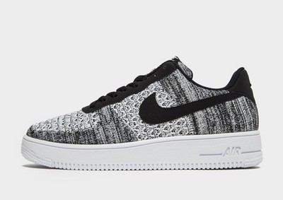 Nike Air Force 1 Flyknit 2.0  (Herren alle Größen UK 7 - 12) Schwarz / Pure Platinum
