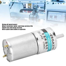 DC Gear Motor Micro Low Speed CW CCW Permanent Magnet Automated Industry 24V
