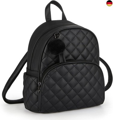 ECOSUSI Gesteppter Mini Rucksack für Frauen Süße PU Leder Kleine Ru