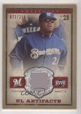 2006 Upper Deck Artifacts NL Artifacts Red 72/250 Prince Fielder #NL-PF xr1