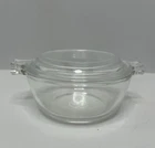 Vintage Pyrex 018 Clear Glass 10 oz Mini Casserole Refrigerator Dish With Lid