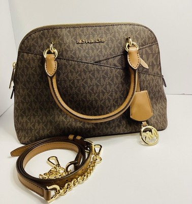 Michael Kors Jet Set Travel Med.Dome Crossbody Satchel Bag Brown, 35H1GTVC2B
