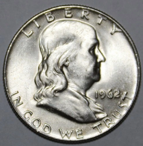 1962-D Franklin Half Dollar - BU - #8953D - Stock Photo