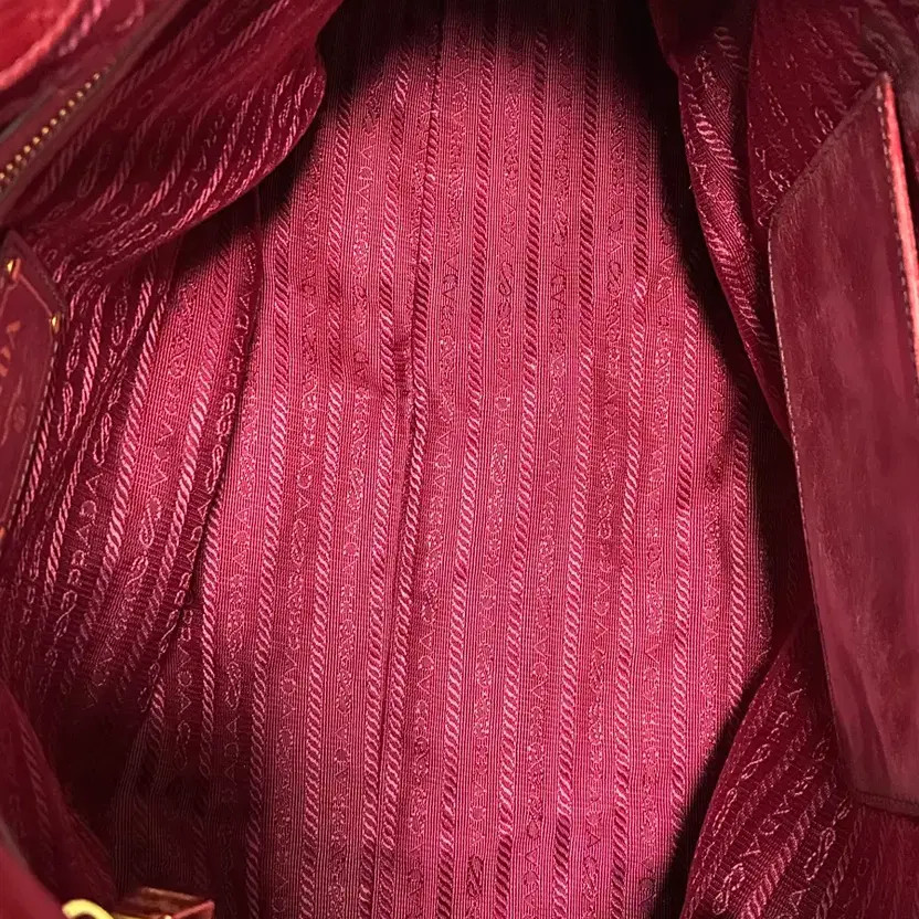 Prada Red Vitello Shine Tote/Shoulder Bag - Lightly Used