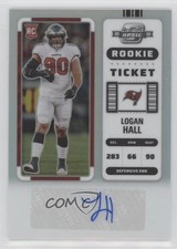 2022 Panini Contenders Optic Rookie Ticket Silver Prizm Logan Hall Auto 0su2