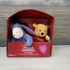 Valentines Disney Store Eeyore Winnie the Pooh Bean Bag Set Friends Forever