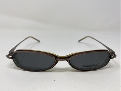 Innovative IMF470 SKY AMBER 50-15-140 Eyeglasses Frame w/ Clip-on CJ22