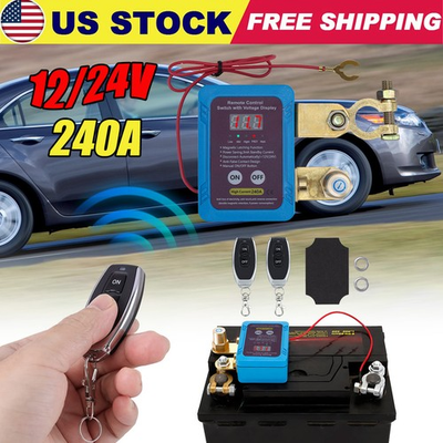 #ad #ad 12V 24V 240A Remote Battery Kill Switch Anti Theft Disconnect w LED Display US $24.20