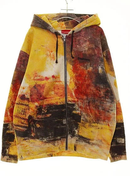 SWEATSHIRT À CAPUCHE SUPREME 22AW FIRE ZIP UP taille M sweat à capuche zippé feu