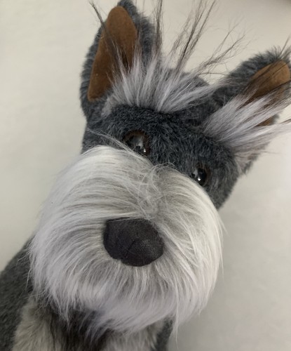 TY Classic Plush MAX the Schnauzer Dog Retired 2000 Gray Stuffed Animal