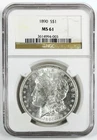 *1890 MORGAN SILVER DOLLAR* *NGC MS61* NR #C1694