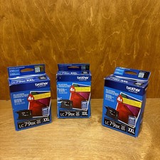 Genuine Brother LC79BK XXL Black Super High Yield Ink Cartridge Lot Of 3 READ