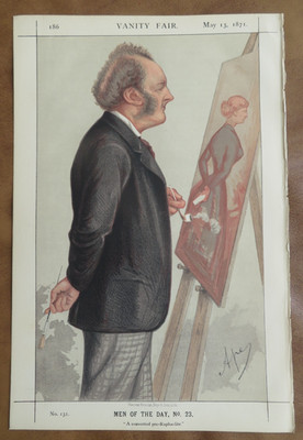 Antique Vanity Fair Color Lithograph Men of the Day John Everett Millais 1871