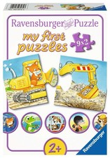 Ravensburger Kinder Puzzle Tierische Baustelle 9x2 Teile My first puzzle NEU