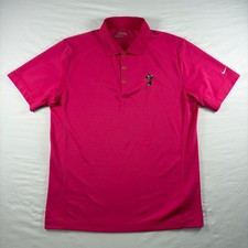 Nike Golf Disney Mickey Mouse Polo Mens Medium Pink Dri-FIT Shirt 509167-650