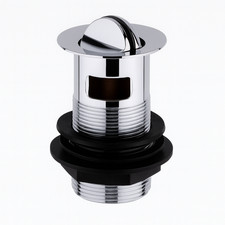 Basin Slotted Swivel Waste - Chrome Swivel Plug Waste for Basins with Overflow