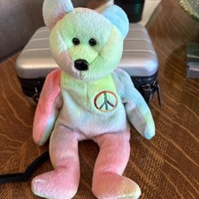 Ty Beanie Baby: Peace Bear 1996 - Multicolor
