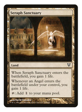 MTG - 1 x Seraph Sanctuary - Angel Life gain Land - Avacyn Restored (AVR) - LP