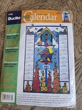 Bucilla Calendar Cross Stitch Kit Crossstitch Birds Birdhouses New