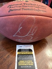DERRICK JOHNSON SIGNED FOOTBALL AUTO KC KANSAS CITY CHIEFS 4x PRO BOWL JSA COA