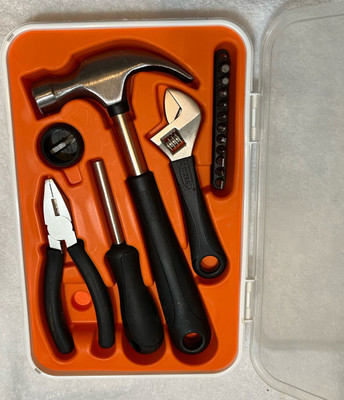 IKEA FIXA 6-Piece Household Tool Set w/ Case Hammer Pliers Wrench Bits