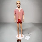Vintage 1961 Mattel Ken Doll #750 Blonde Flocked Hair Japan TLC Flocking