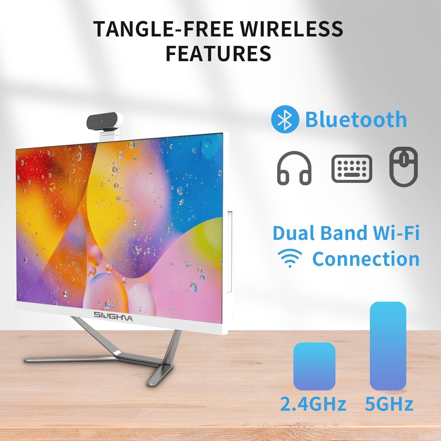 All-in-One Desktop Computer 24", Quad-Core, 16GB RAM, 512GB SSD, Wired Keyboa...