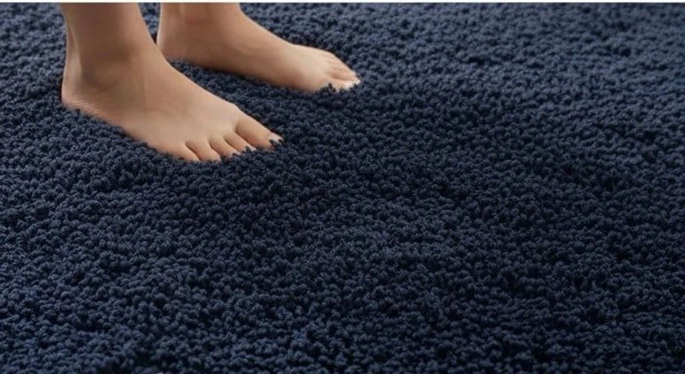 Alfombra de baño Mohawk Home 19”x34” azul marino oscuro (gris oscuro) 100 % poliéster NUEVA (B4) Foto 2 de 4