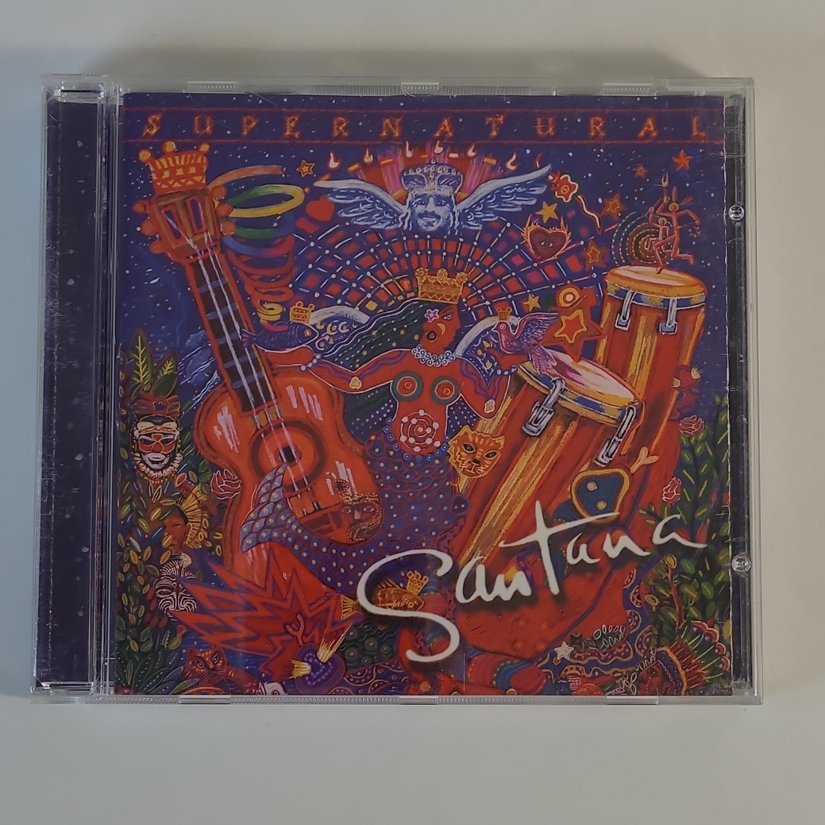 Santana Supernatural CD サイン入り Santana CD – Supernatural Rock Arista 1999 7822-19080-2