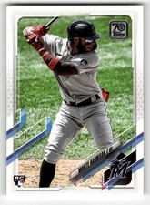 2021 Topps Monte Harrison #126 Miami Marlins ROOKIE CARD BEAUTY!. rookie card picture
