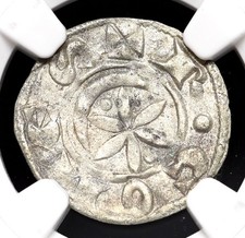 FRANCE, Provence. Raymond V-VII, 1148-1249, Silver Denier, NGC AU53