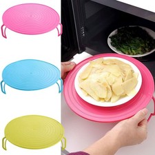 1pc Microwave Stacker Lid Plate Stand Shelf with Handle Tray Heating CoolingRack