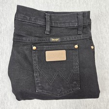 Wrangler Jeans Mens 36x32 Black Cowboy Cut Active Flex Stretch Denim