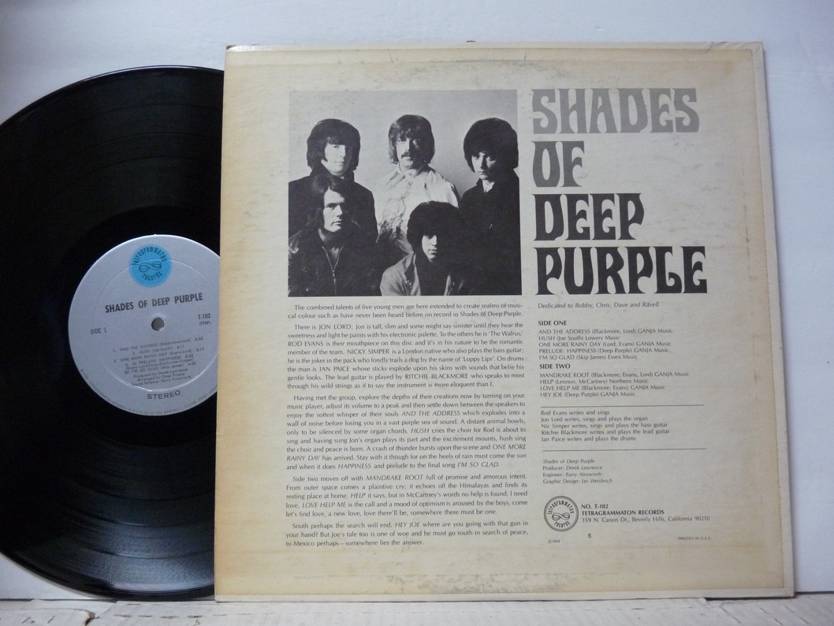 カナダ盤初期ベストLP】DEEP PURPLE/Early Purple カナダ盤初期ベスト