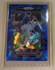 2023 Panini Prizm Blue Cracked Ice Brandon Barriera Toronto Blue Jays #118