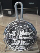 78 Pc Water Gremlin Split Shot Sinkers Fishing Weights Dispenser BB 3/0 #7 #5