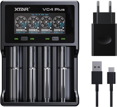 Intelligentes Ladegerät für 18650 Batterien: VC4 Plus Schnellladegerät für Li...